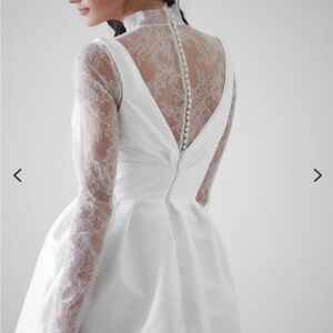 Watters Lace Bodysuit with Pearl Design